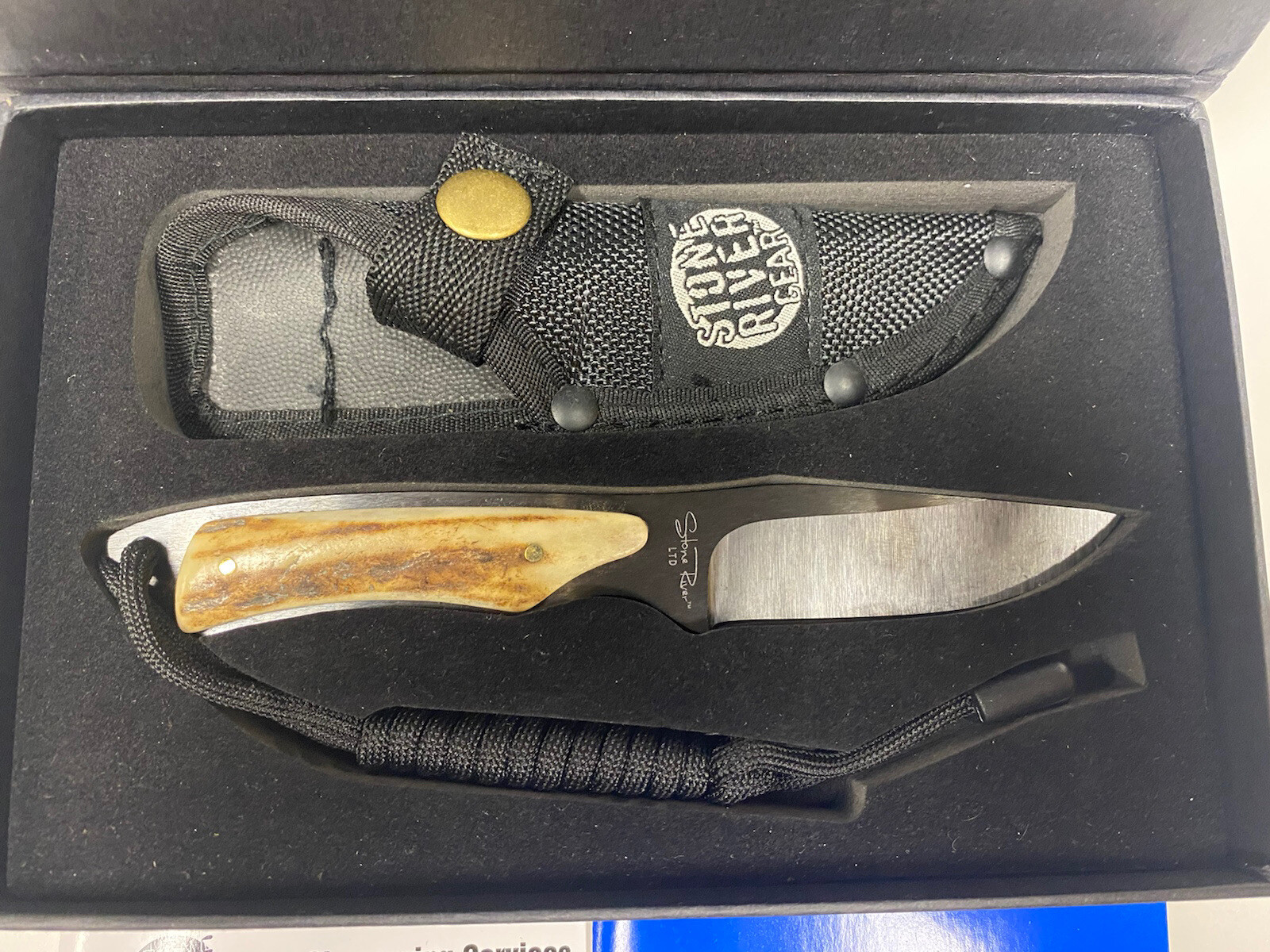 NEW Stone River Gear Ceramic Blade Caping Hunting Knife w/ Stag Handle SRG65SCB