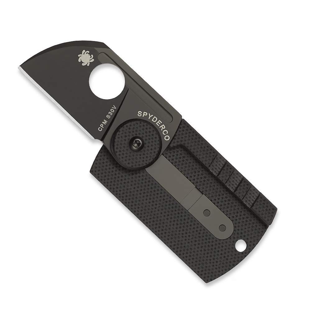 Spyderco Dog Tag Non-Locking Knife 1.23 Cpm S30V Steel Blade And Durable Black