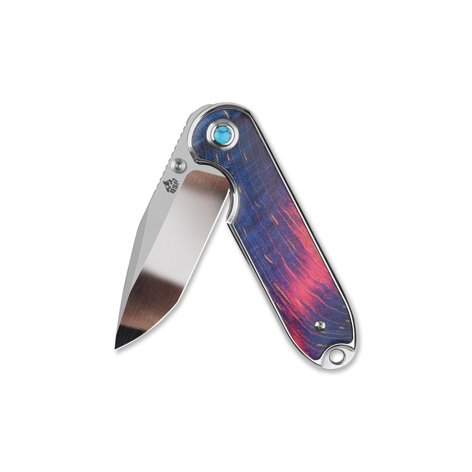 QSP Nebula Liner Lock Pocket Knife 14C28N Mirror Polish Blade Collectible EDC