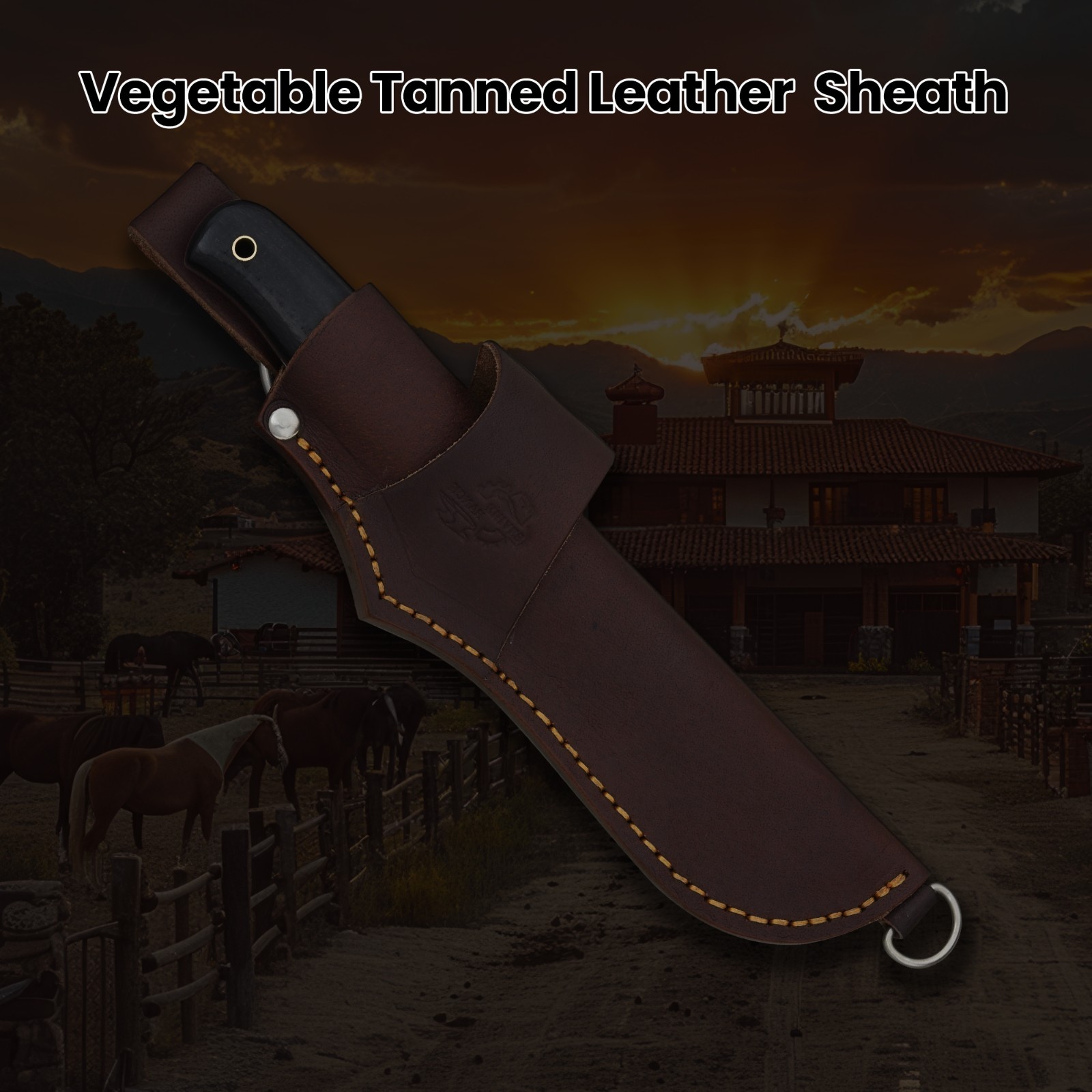 Camping & Bushcraft Knife | SS 440C | 59 Hardness | Razor Sharp |Micarta Handle