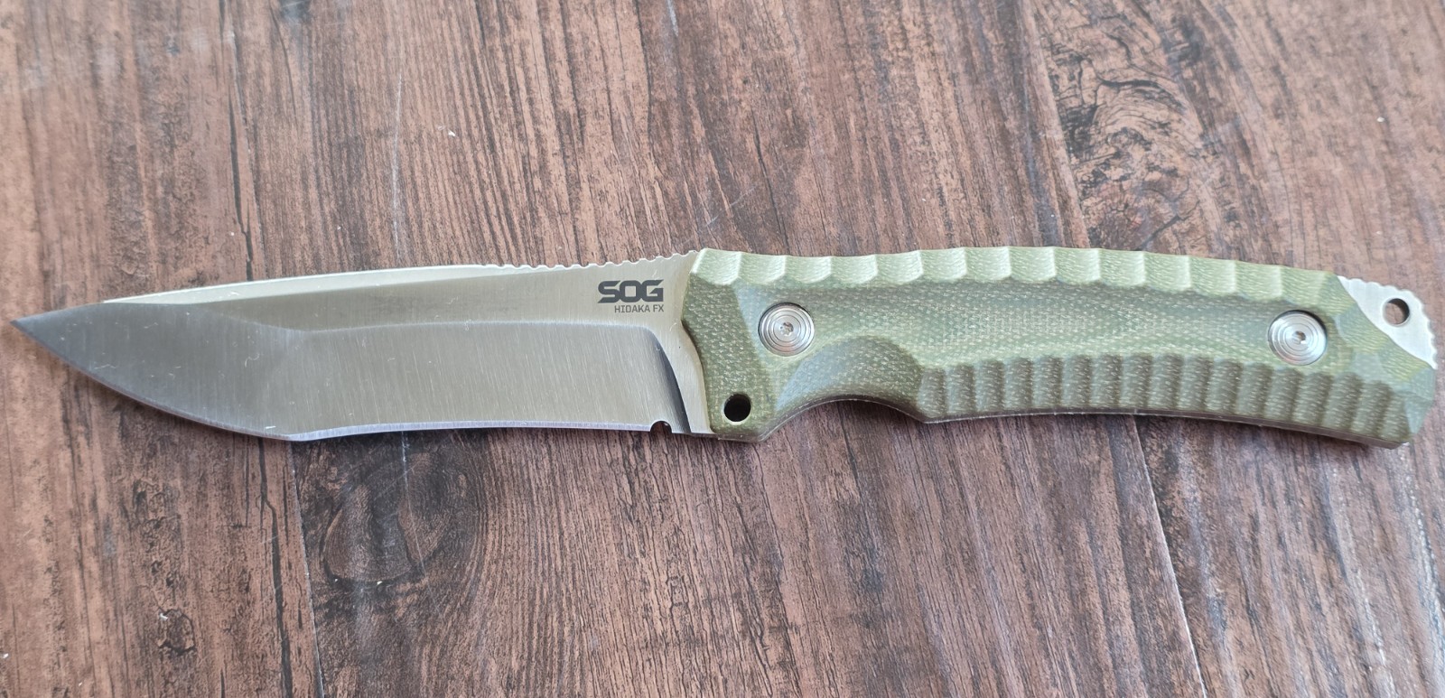 SOG Knives Hidaka FX Fixed Blade 17-27-01-57 OD Green Micarta CPM 3V Steel Knife