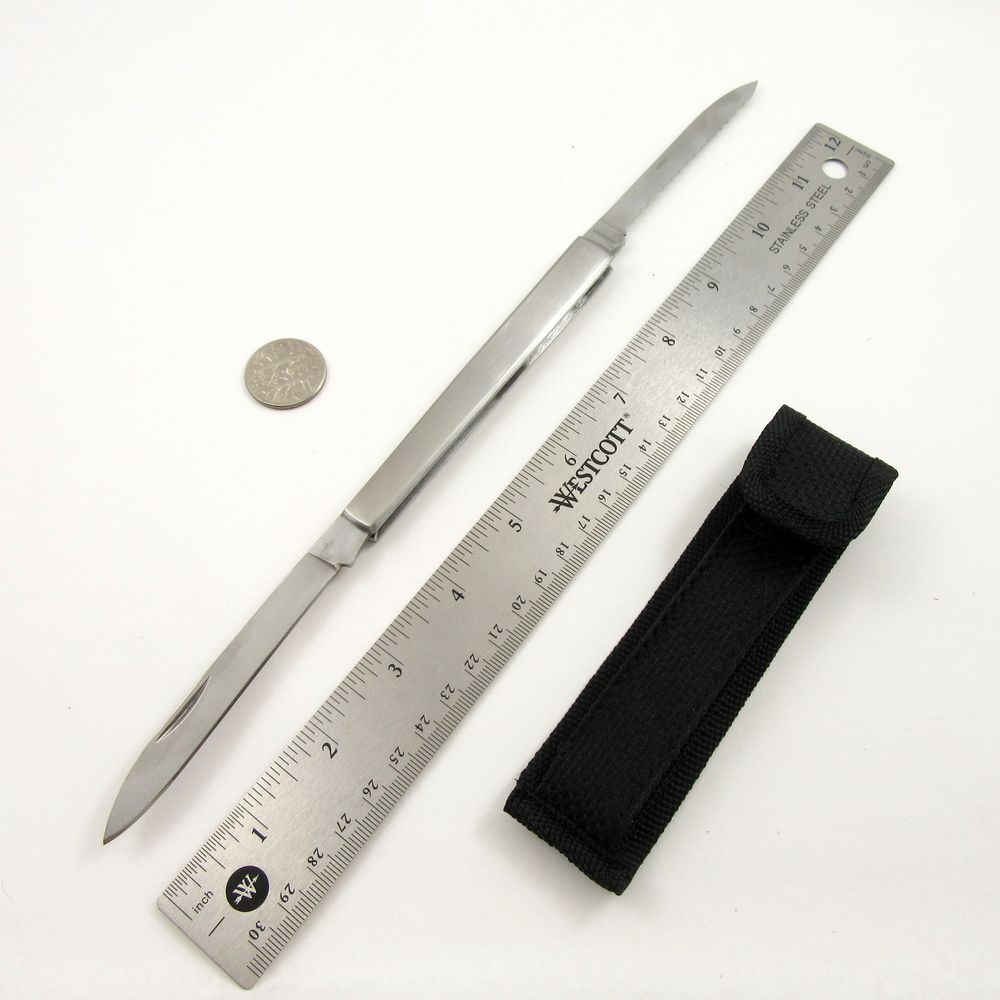 NEW Folding Knife Fruit Sampler 4.5″ Stainless Steel 2-Blade Case Included