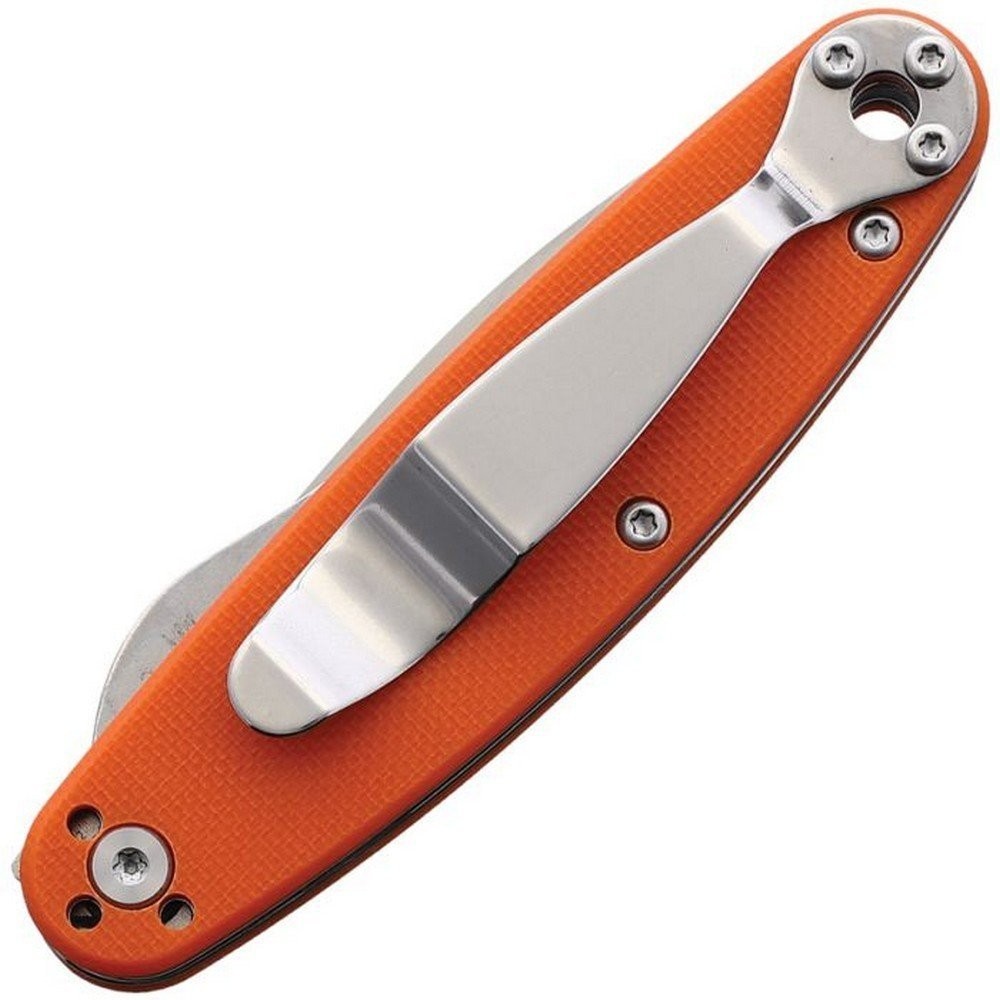BRK Designed by ESEE Pocket Knife 2.63″ D2 Tool Steel Blade – BRKC4-ORANGE-G10