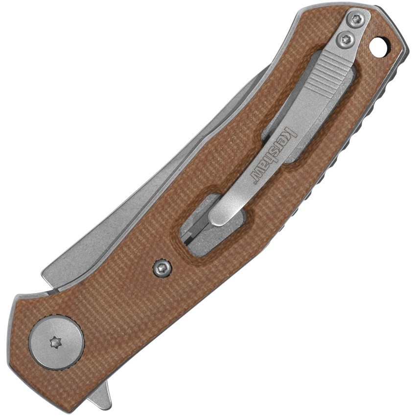 Kershaw Concierge Linerlock Micarta 4020MIB 8CR13MOV Folding Knife Brown