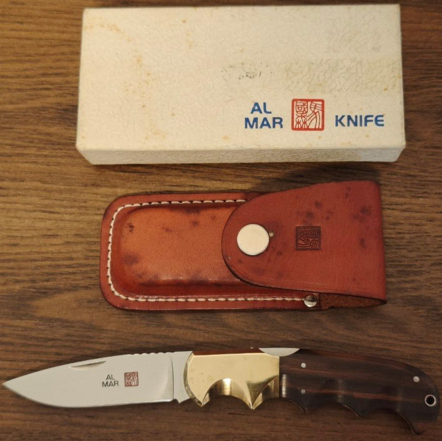 Unused Al Mar Knives #1006-TW Buzzard Darkwood Folding Knife Japanese Rare