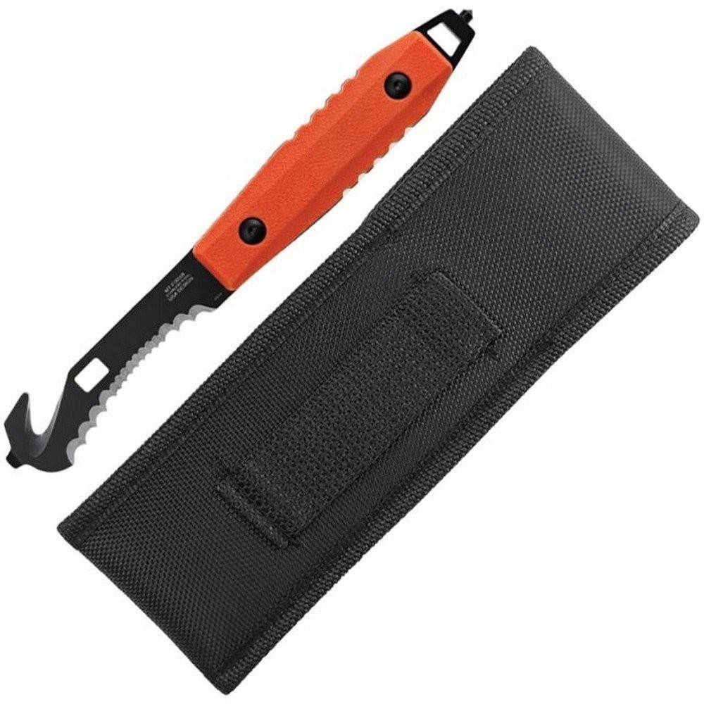 MTech Guthook Knife Serrated 3Cr13MoV Steel Blade Red ABS Handle – MT-FIX008RD