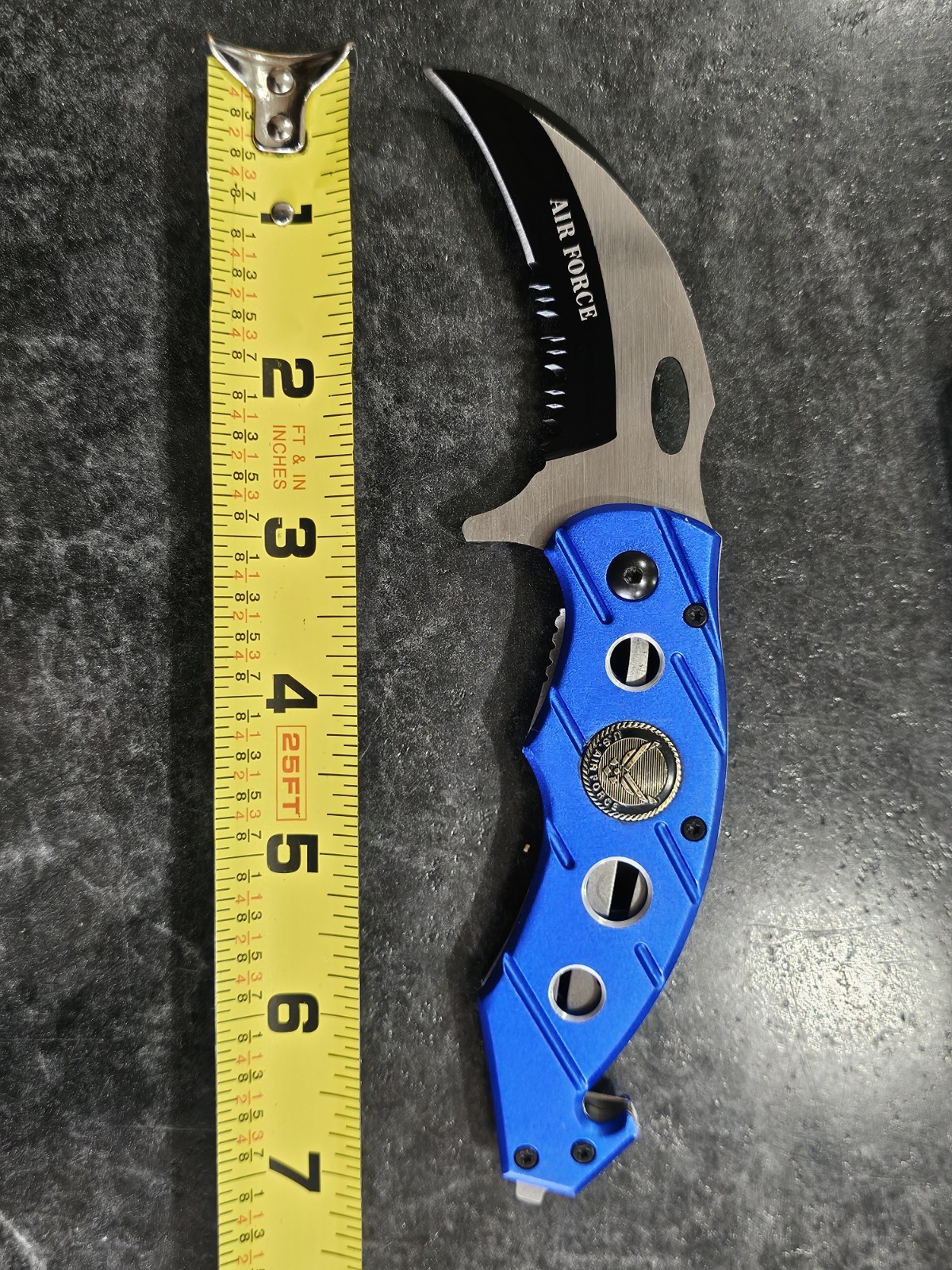 Snake Eye Tactical Assist Every Day Carry Folding Rescue Pocket Knife -Air Force