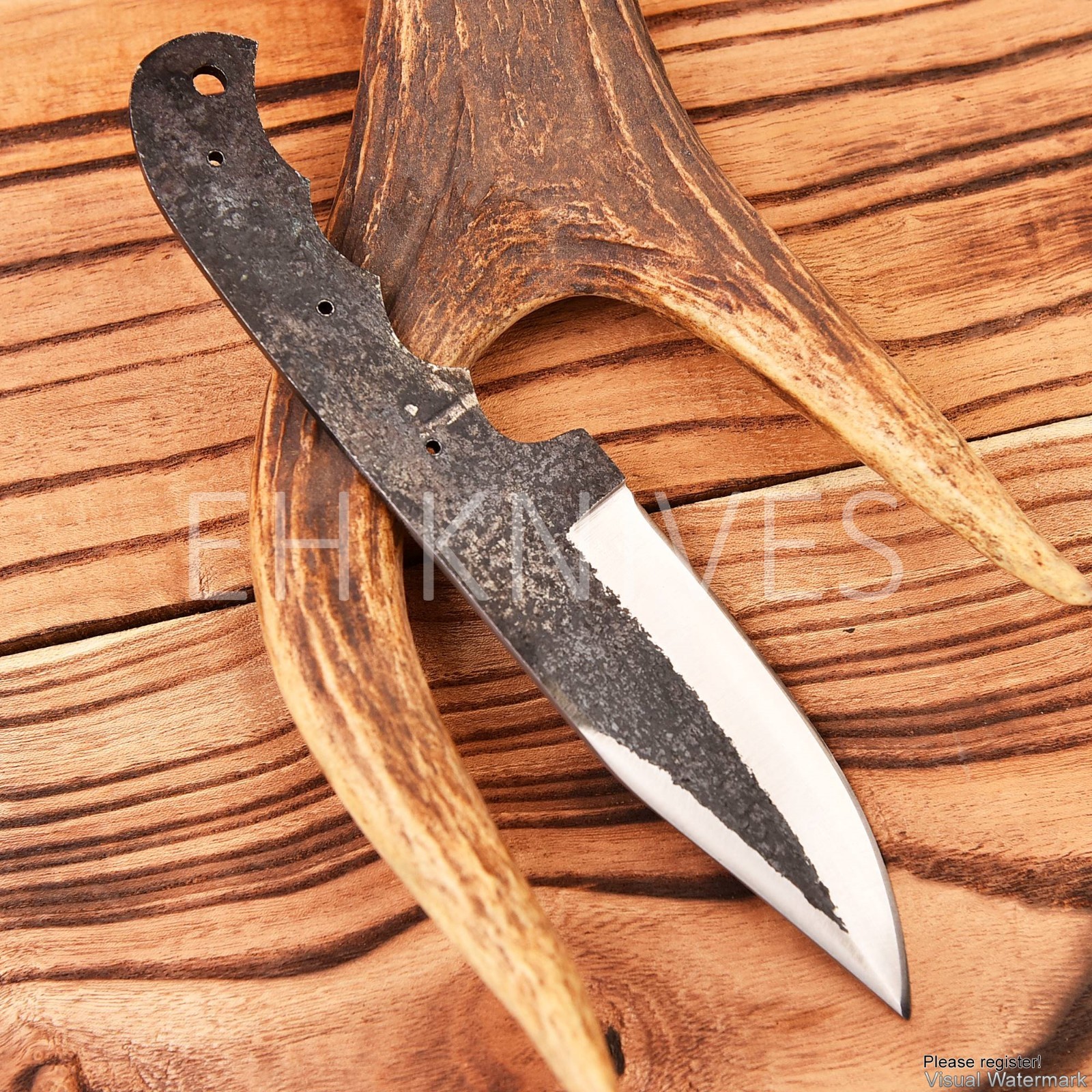 8” Lot Of 10 Handmade Carbon Steel Hunting Sharp Skinner Blank Blade Knives