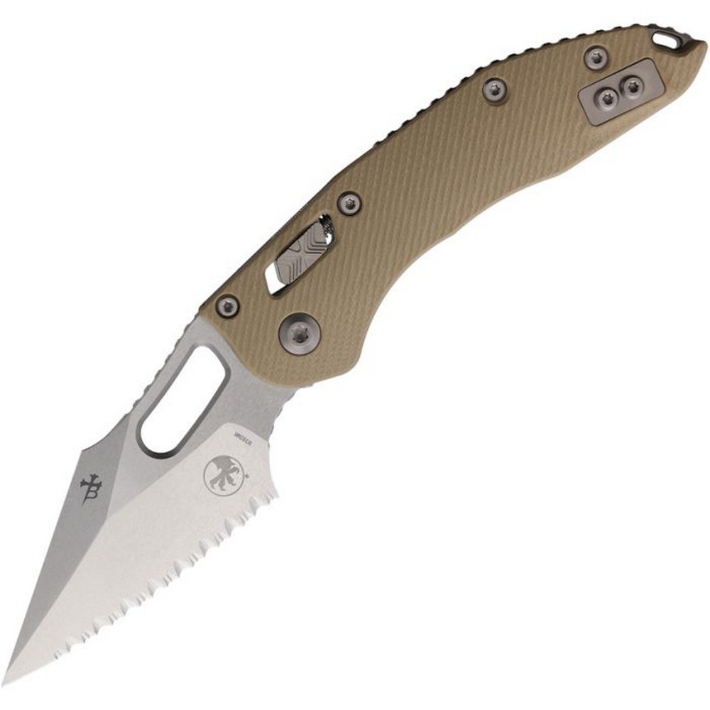 Microtech Ram Lok Bohler M390MK Stainless Blade Tan Folding Knife 169RL-12FLGTTA
