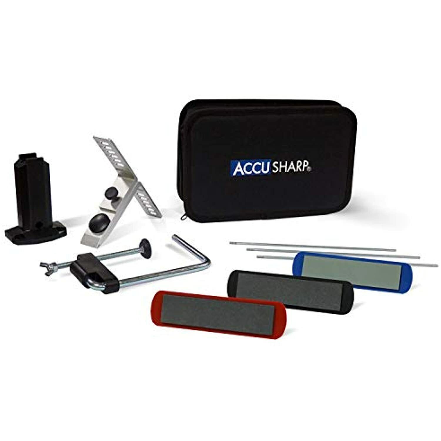 AccuSharp Precision Tool/Blade/Knife Sharpening Kit w/3 stones & Six Angle Guide
