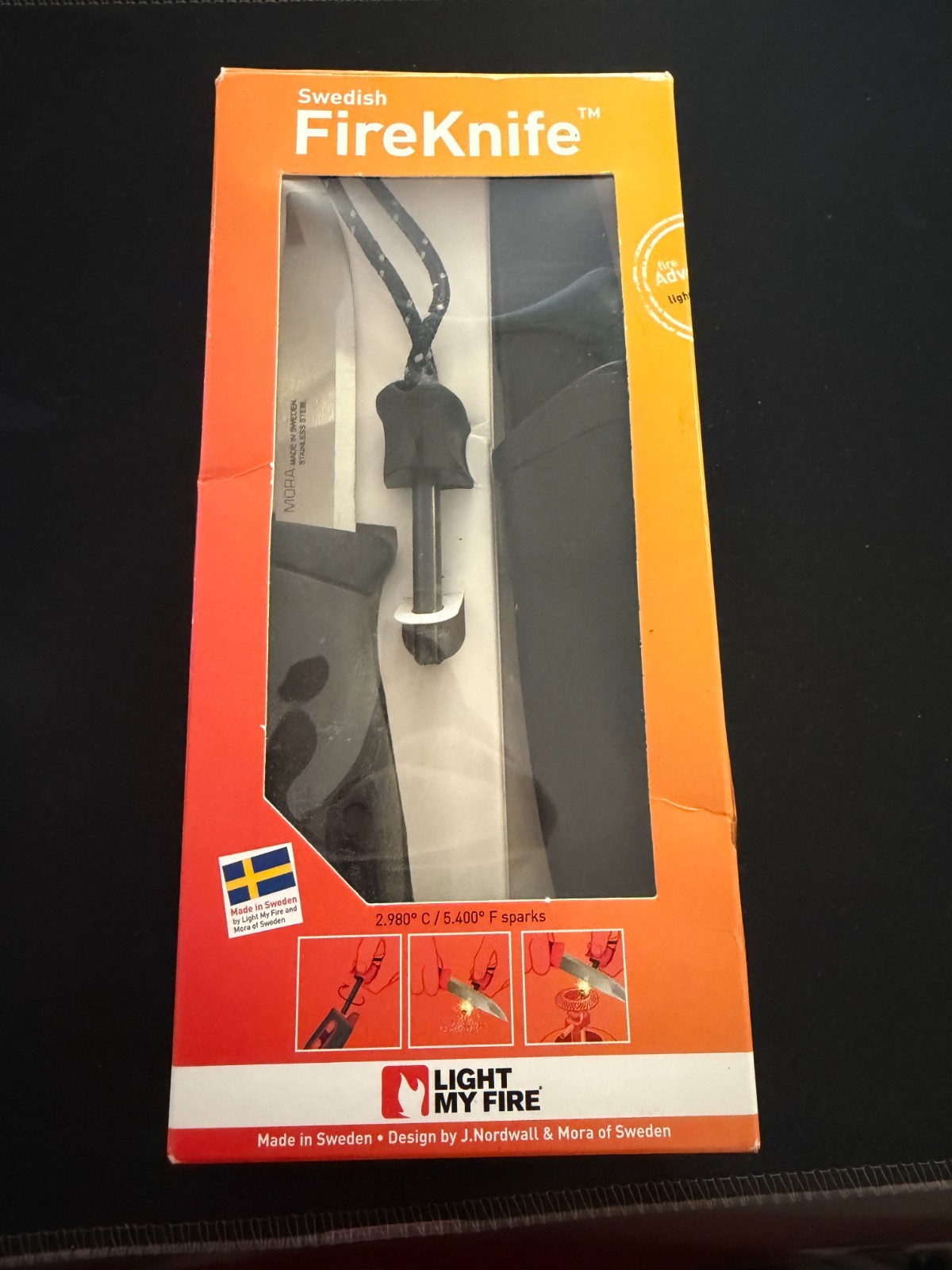 Light My Fire Swedish FireKnife Camping Knife & Fire Starter NEW