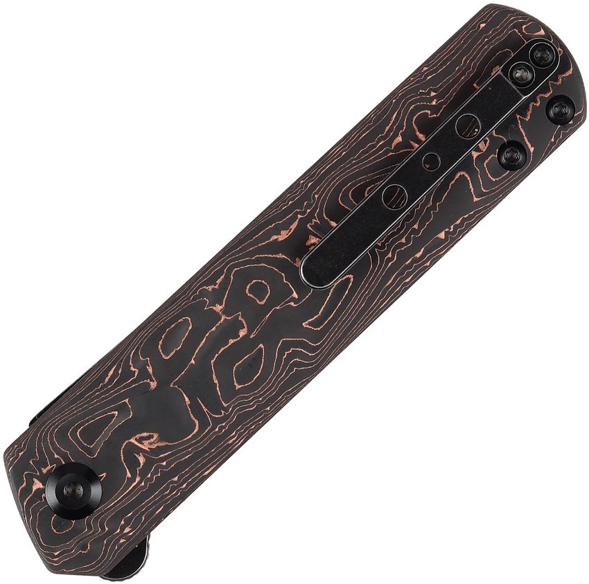 Kansept Knives Foosa Copper Foil K2020T3 S35VN Black Carbon Fiber Folding Knife