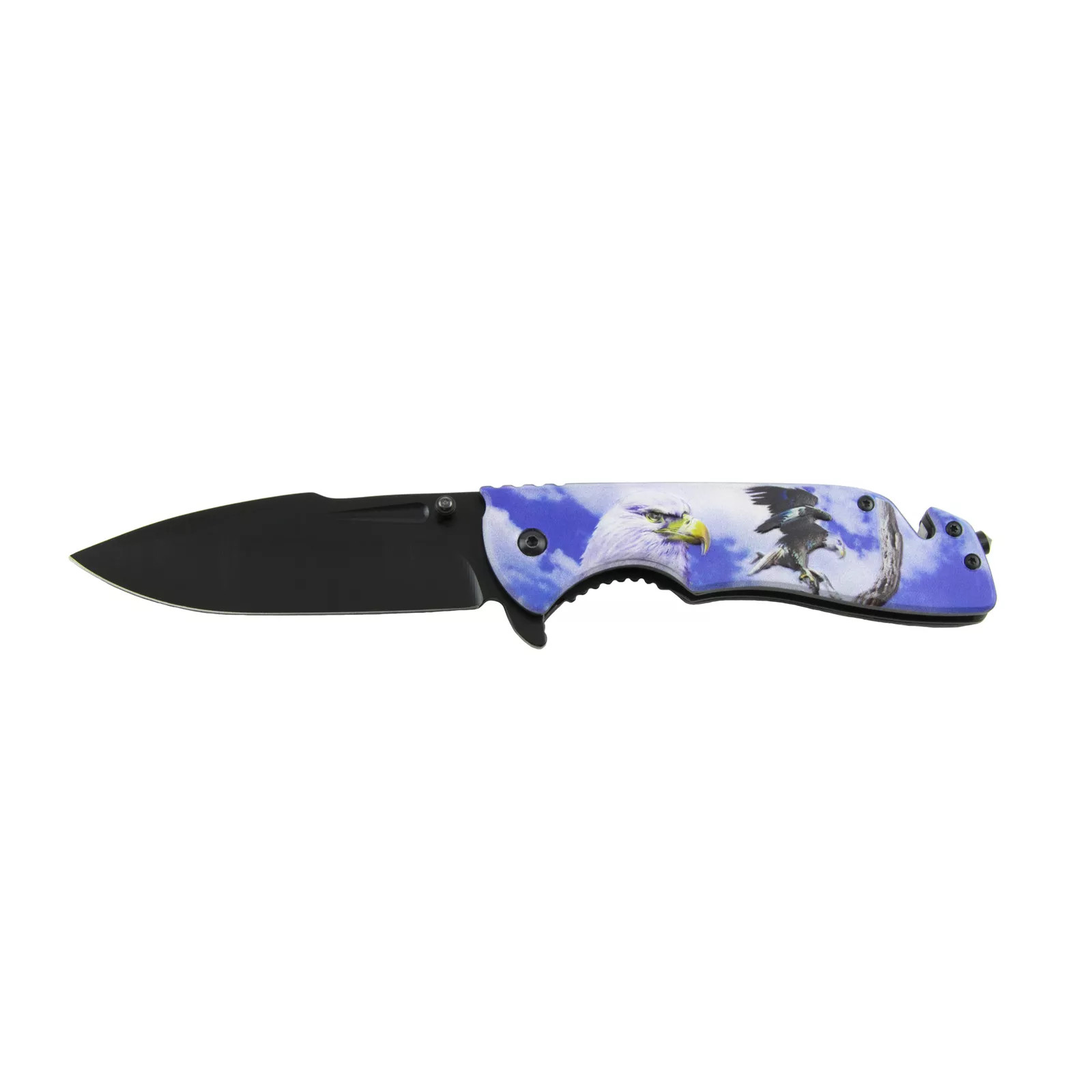 Woodland Creek Embossed American Eagle Stainless Steel 8-1/2″ Folding Knife
