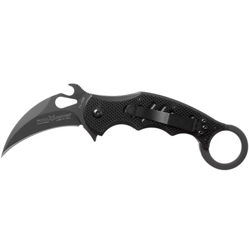 Fox Karambit FX-599 Folding Knife 2.5″ N690Co Steel Blade Black G10 Handle