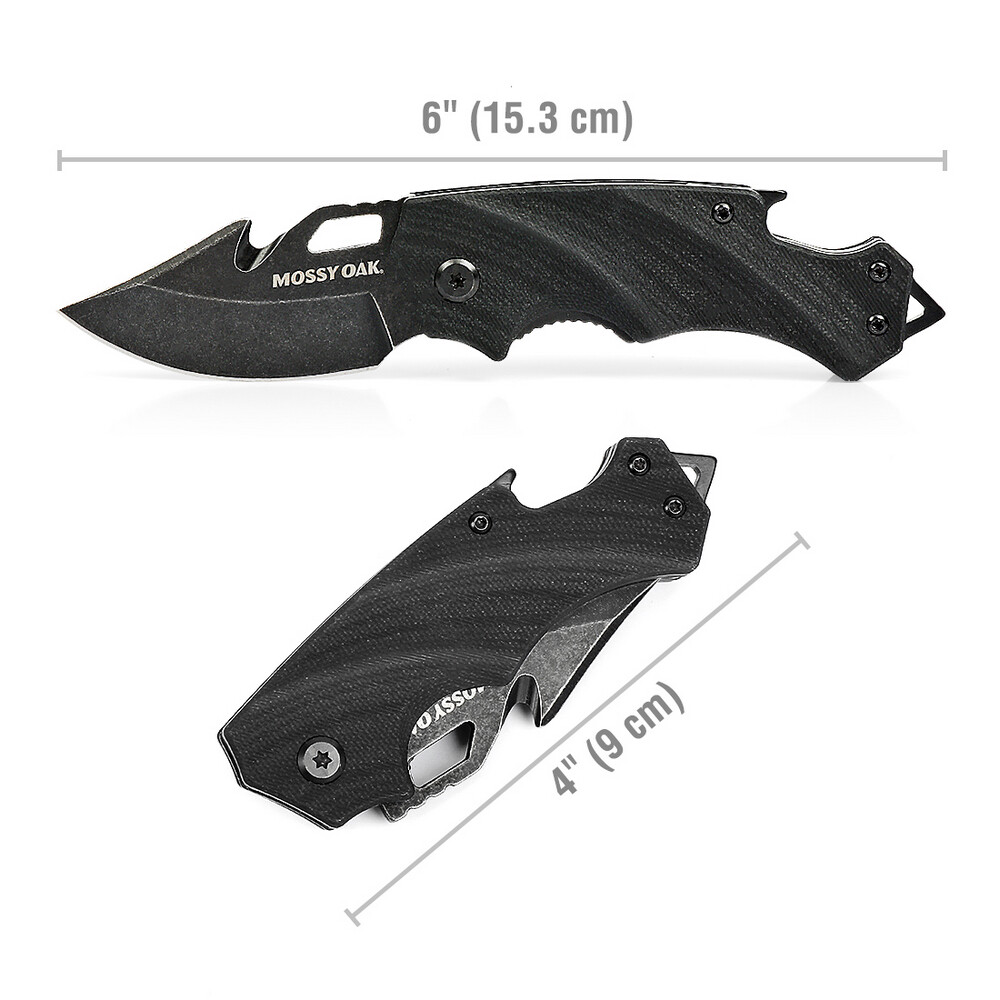 Mini Folding Pocket Knife 2.5”Blade Black G10 Handle EDC Multifunction Tool New