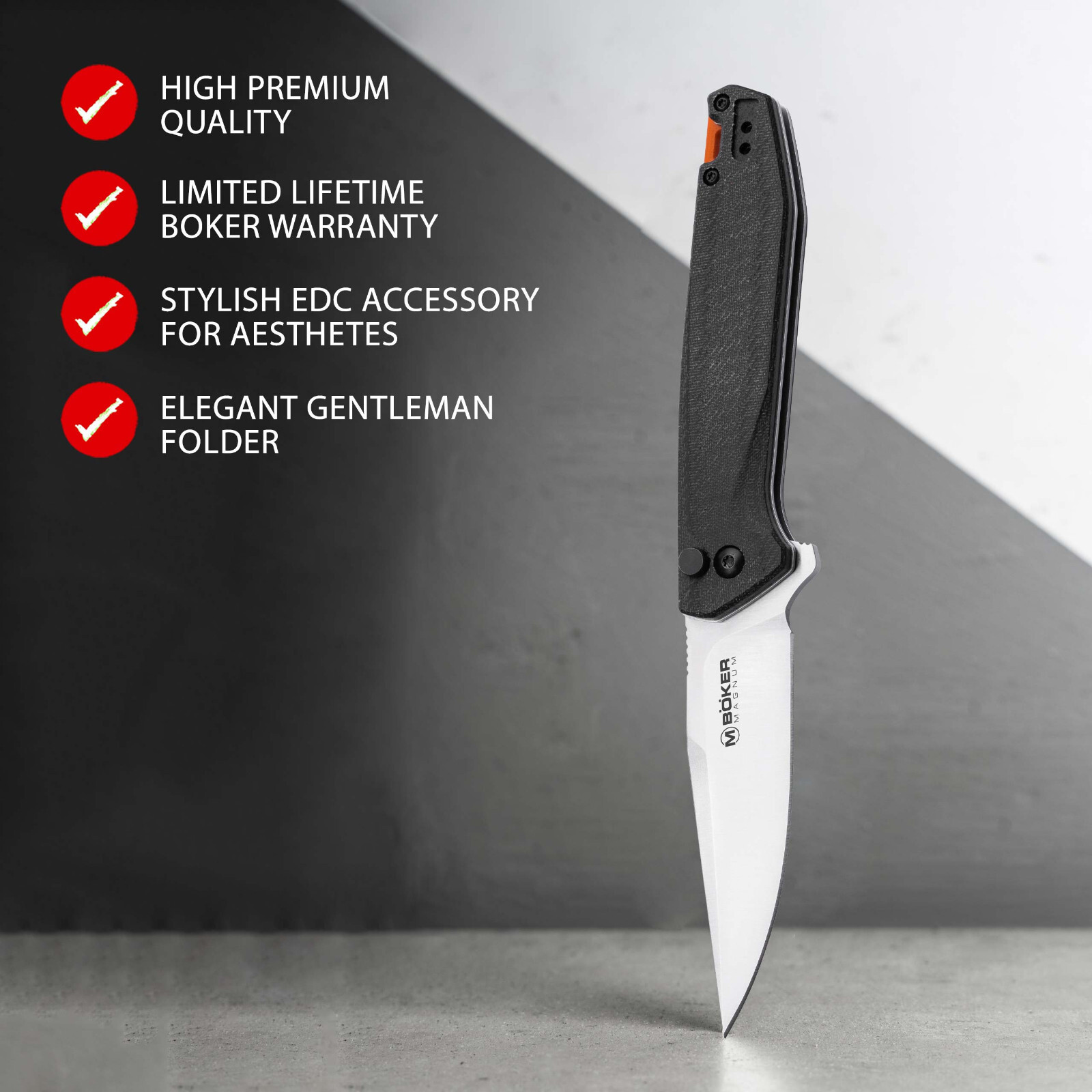 Boker Magnum Border Forest Folder Pocket Knife 3.39″ Blade 440A EDC ✔️ 01SC719