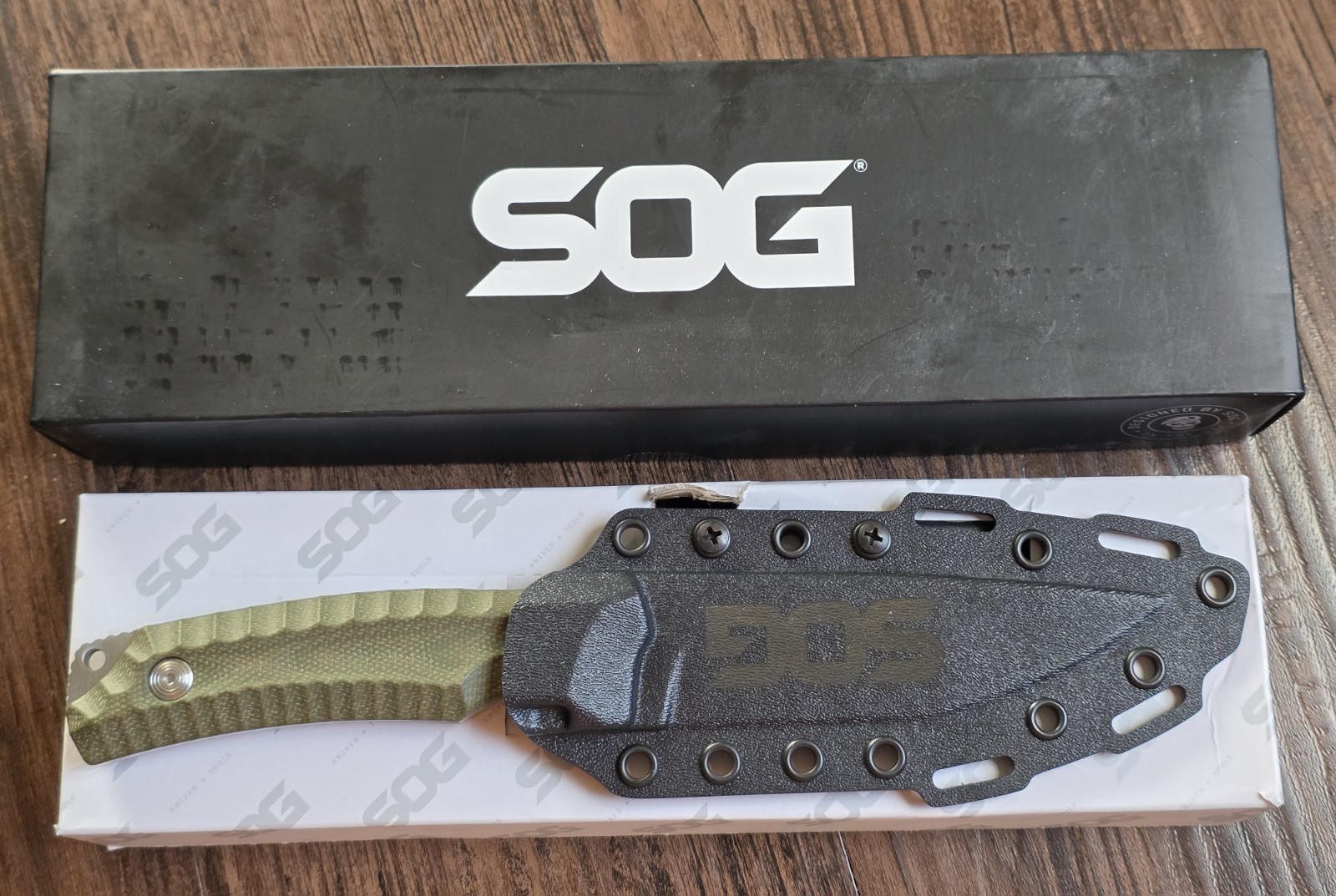 SOG Knives Hidaka FX Fixed Blade 17-27-01-57 OD Green Micarta CPM 3V Steel Knife