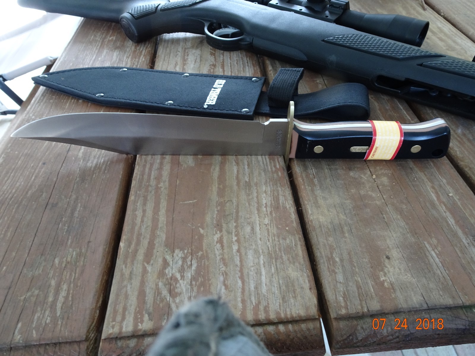 OLD TIMER SCHRADE 15.5″ OA BOWIE KNIFE 10″ 440 BLADE DERLIN SAW CUT HANDLE HD SH