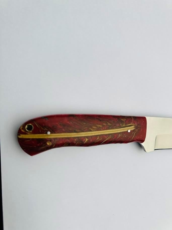 Red Raisen Stainless Steel 10-In. Knife, Steel Bolster. D2 Stainless Steel Blade