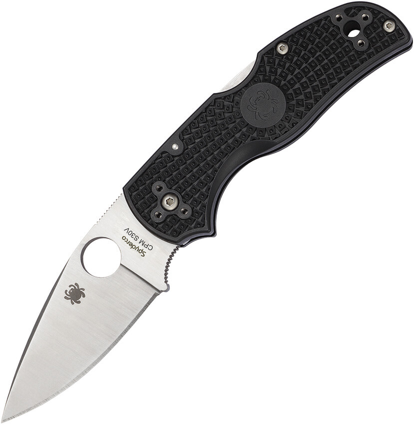 Spyderco Native 5 Lightweight Lockback Folding Blade S30V Black Knife 41PBK5