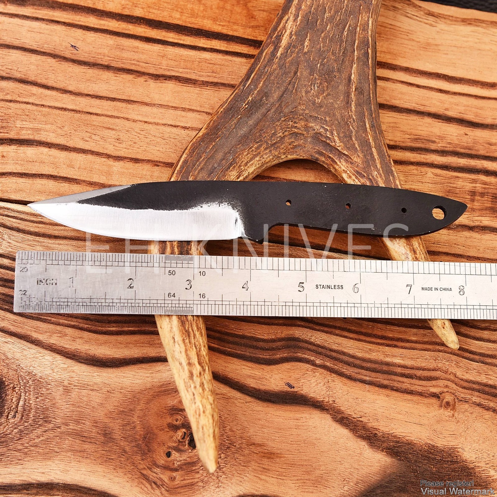 8” Lot Of 10 Handmade Carbon Steel Hunting Sharp Skinner Blank Blade Knives