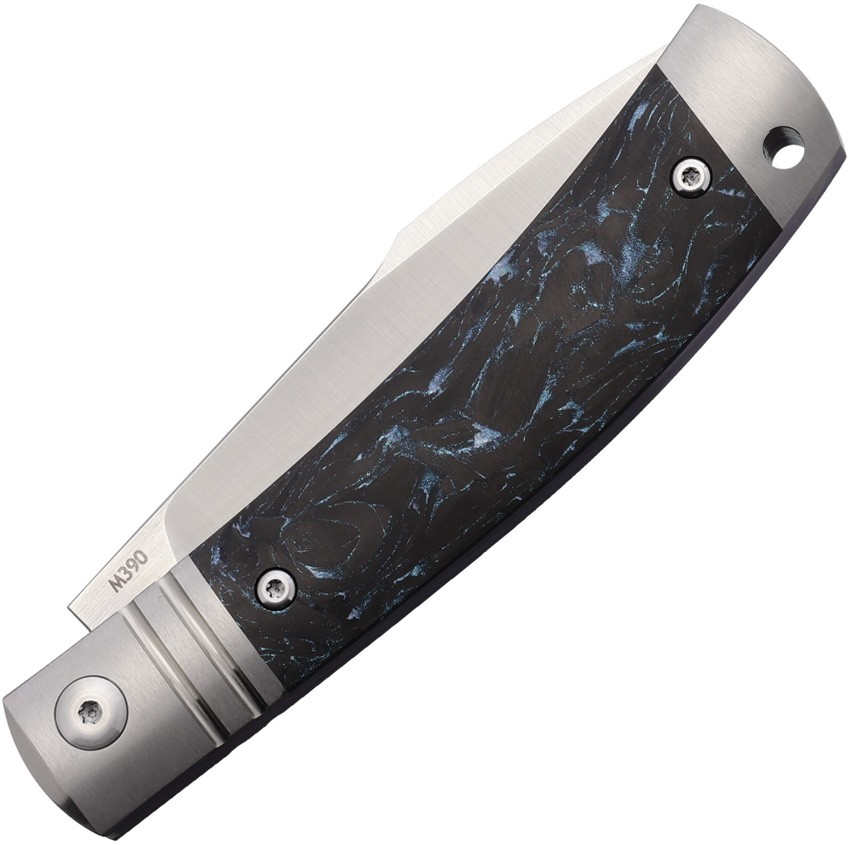 Rike Knife Slip Joint Blue RKKD01BLUCF 3″ M390 Folding Knife