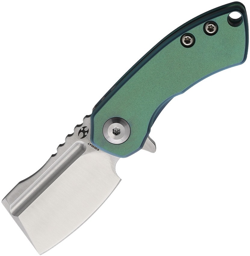 Kansept Knives Mini Korvid K3030A7 1.5″ S35VN Green Titanium Folding Knife