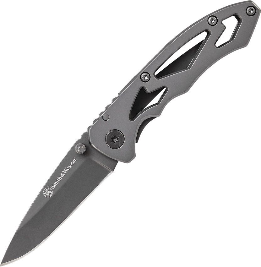 Smith & Wesson Framelock Folding Knife Stainless Blade Aluminum Handle – CK400