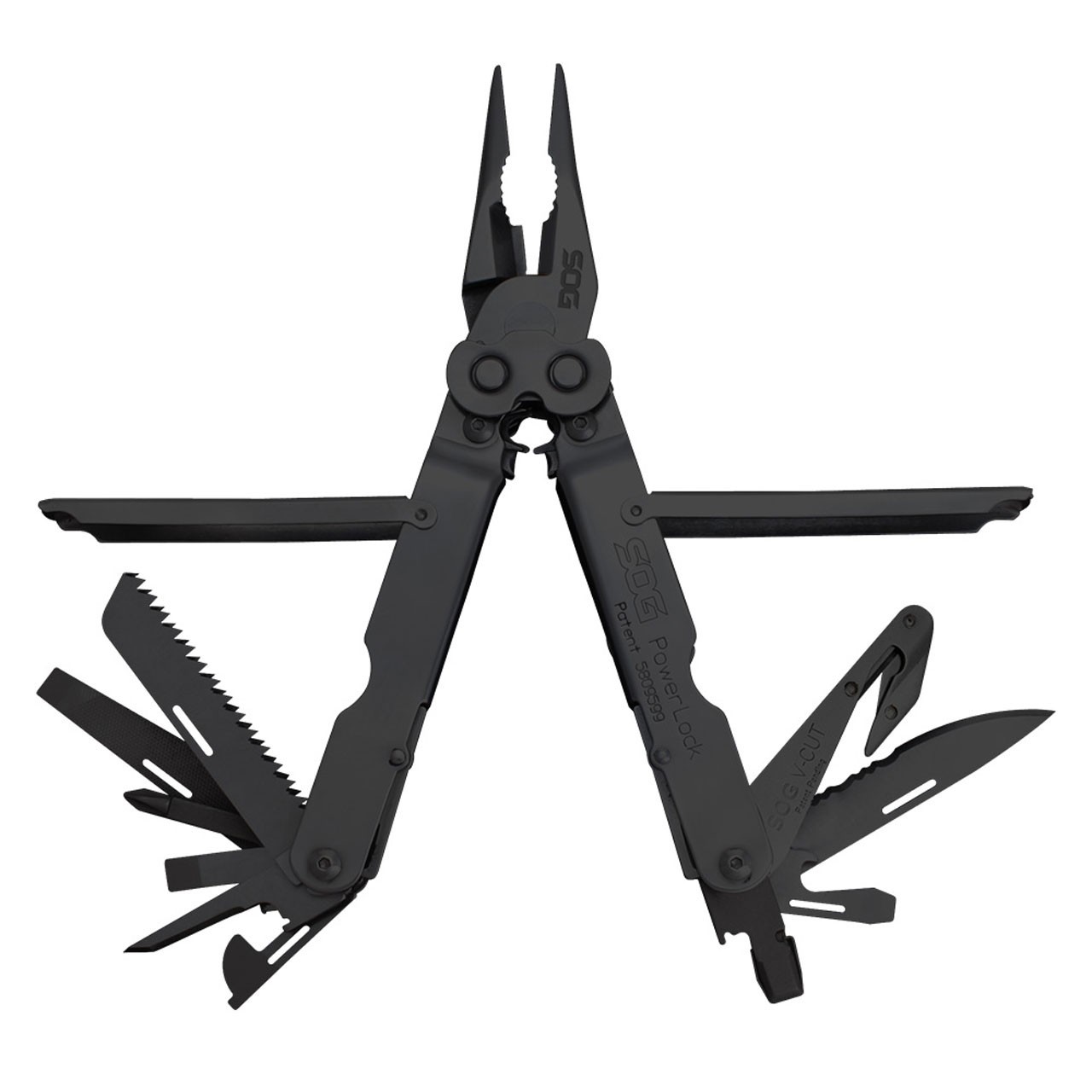 SOG PowerLock 18-in-1 Multi-Tool with V-Cutter (Black Oxide)