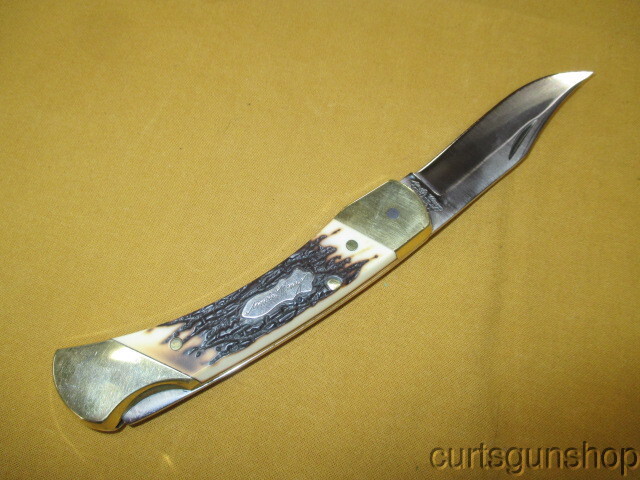 Schrade LB8 9 Inch Folding Lock Back Knife with Leather Sheath
