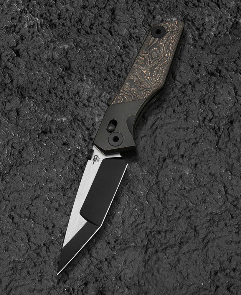 Bestech Knives Cetus Bar 4″ Tanto Blade Copper Handle Folding Knife – BT2304D