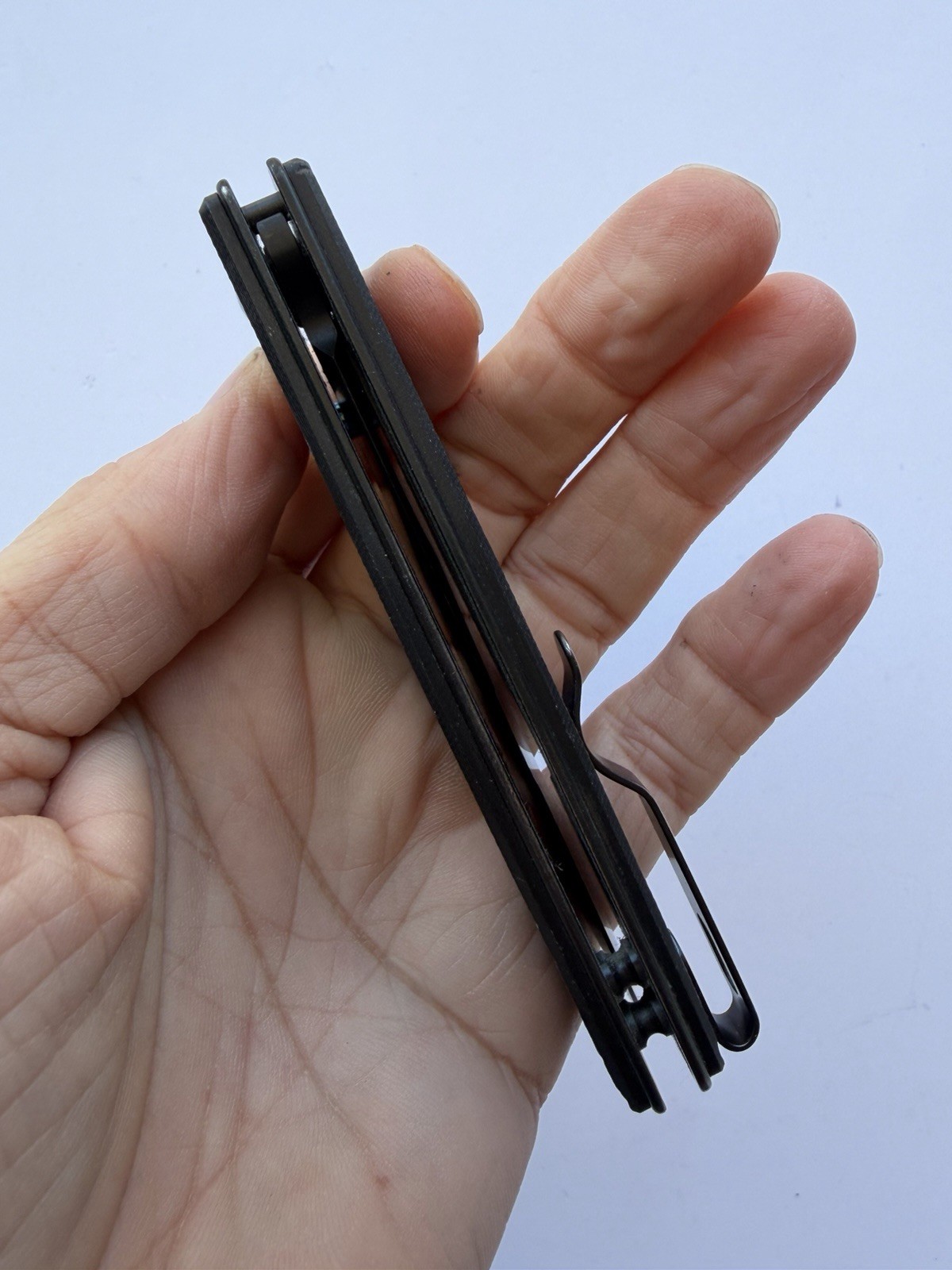 OKNIFE BEAGLE BLACK FOLDING KNIFE, 3.3″ SS BLADE, G10 HANDLE, EXCELLENT!
