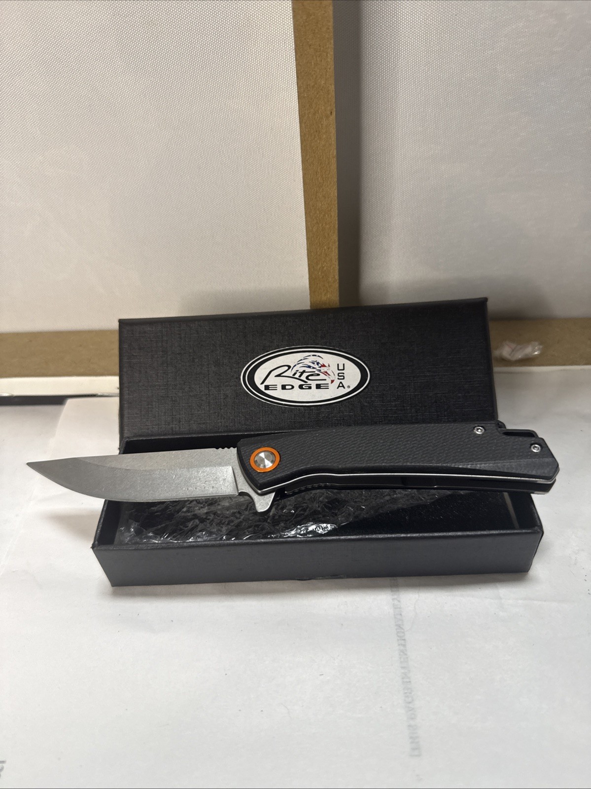 Rite Edge Linerlock Black Micarta Handle D2 Tool Steel Pocket Knife – RUC-4010BK