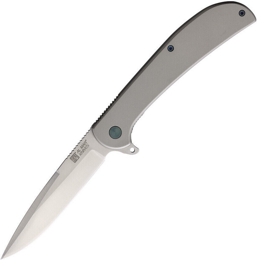 Al Mar Ultra Thin Folding Knife 4″ Stainless Steel Blade Satin Finish – AMK4119