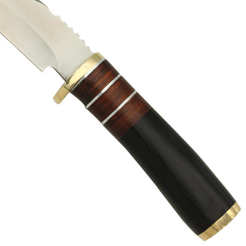 Jasper Woods Fixed Blade Skinning Hunting Knife + Sheath – Outdoor Wilderness