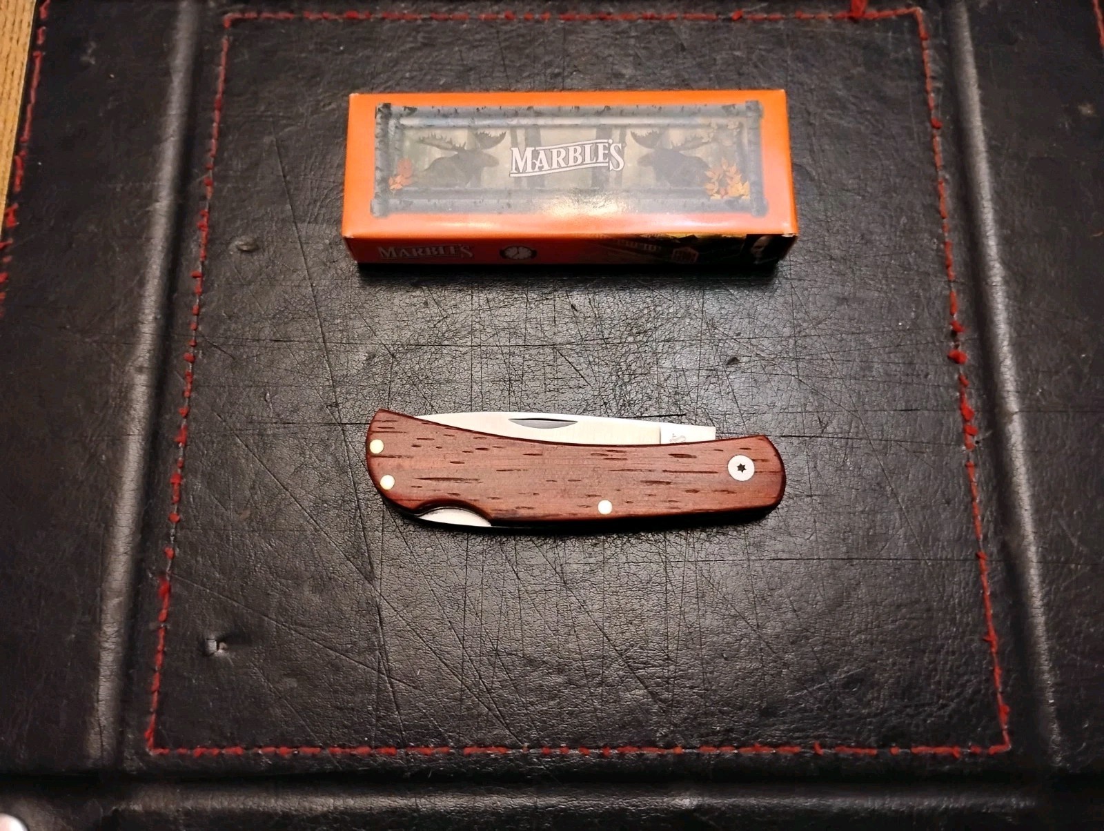 Marbles Folding Knife Wood Handle 2.25″ Stainless Steel Blade 1.7 OZ Lockback