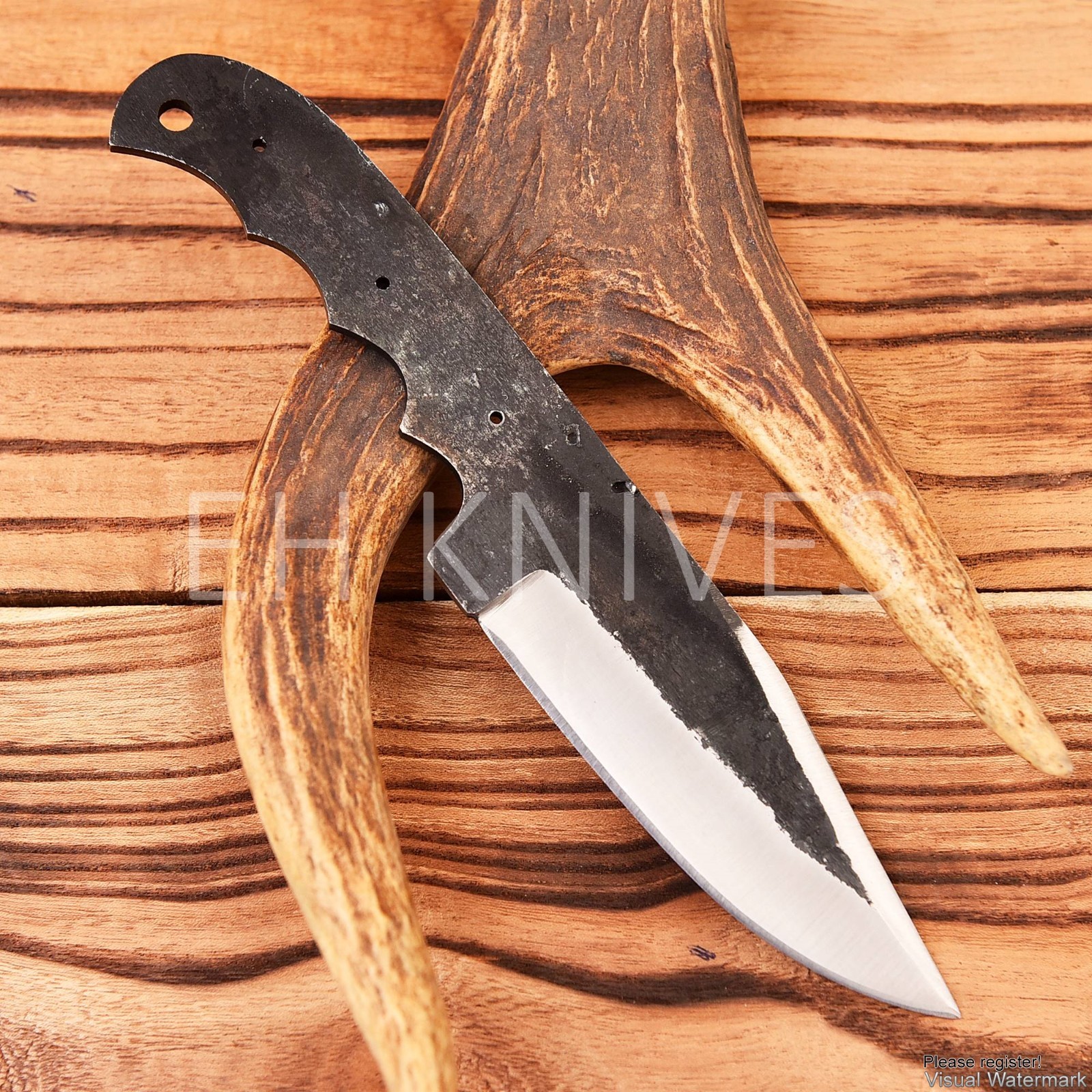8” Lot Of 10 Handmade Carbon Steel Hunting Sharp Skinner Blank Blade Knives