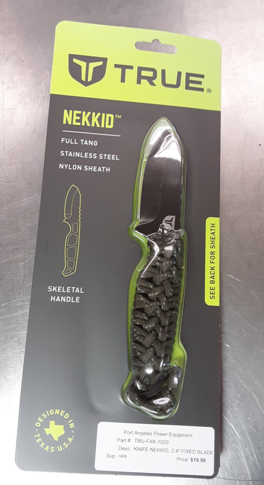 True Nekkid Stainless Steel Knife NEW