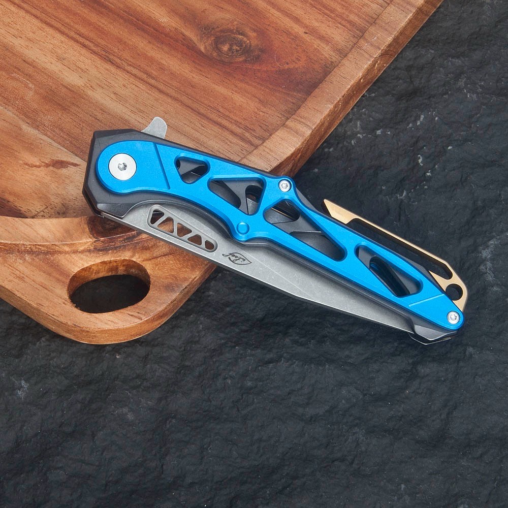 2pcs Pocket Knife, D2 Steel blade Aluminum Alloy Handle with Extra EDC Knife