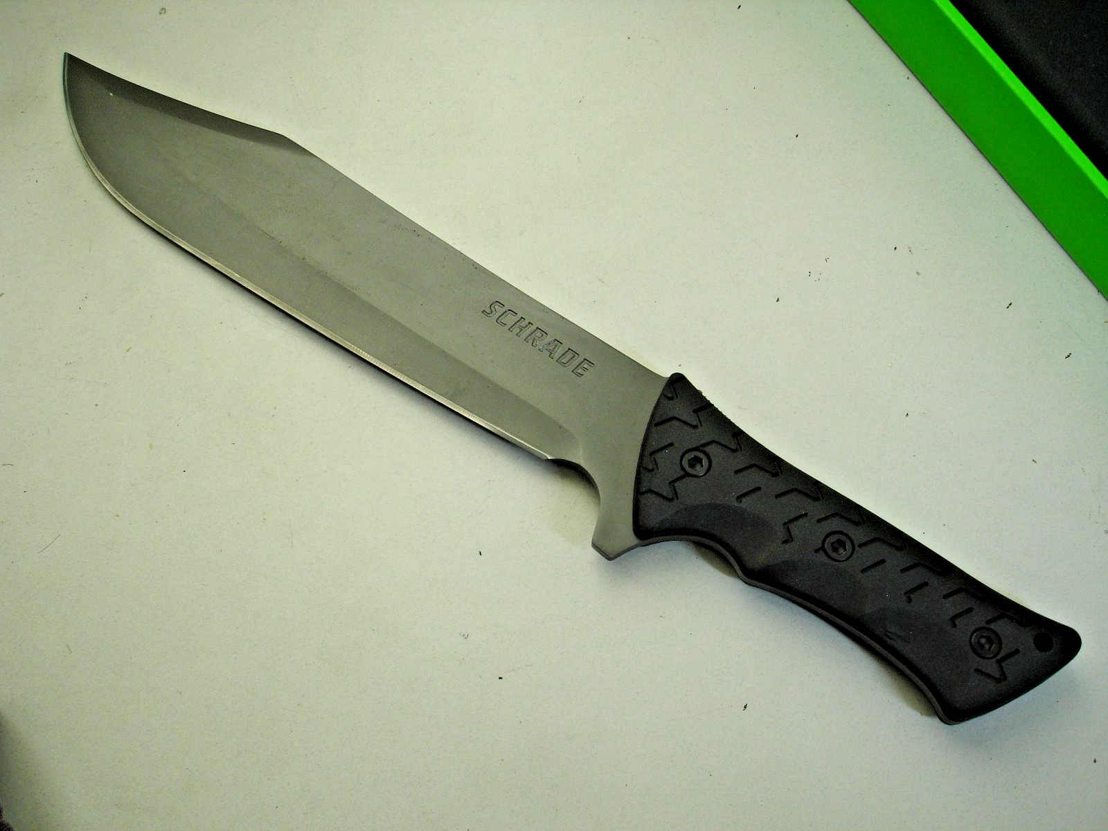 Schrade Leroy Fixed Blade High Carbon Stainless Steel Bowie Blade Sheath SCHF45