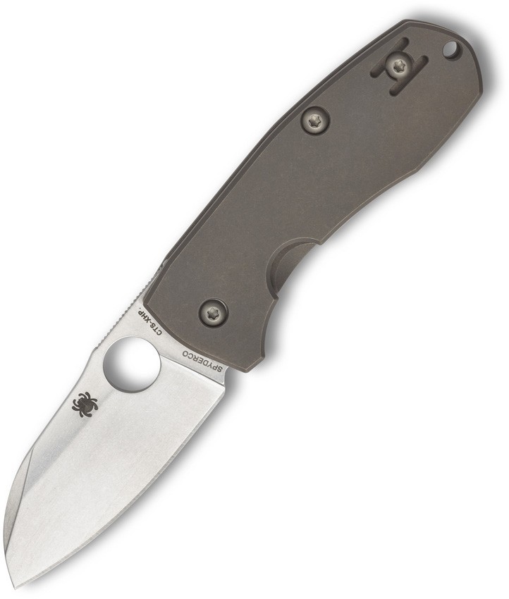 Spyderco Techno 2 Framelock C158TIP2 2.50″ CTS-XHP Titanium Folding Knife