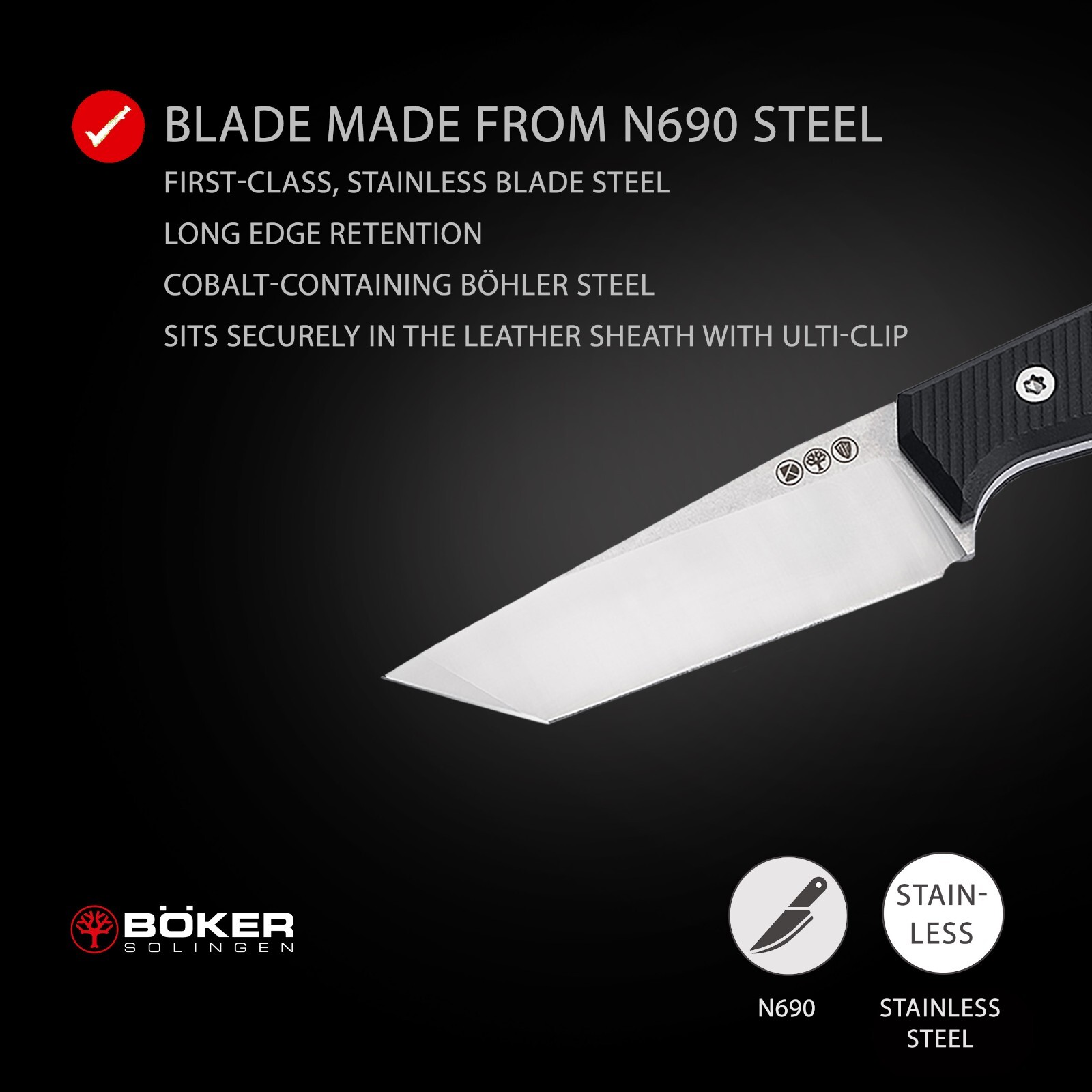 Boker Daily Knives AK1 American Tanto 2.99″ Blade N690 G10 Handle ✔️ 129504