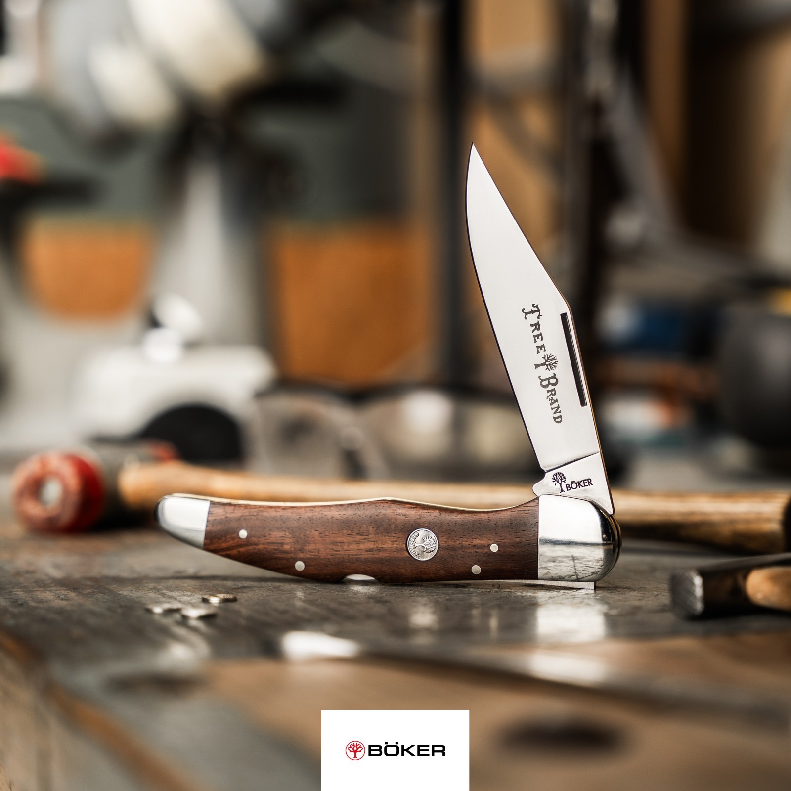Boker TS 2.0 Folding Hunter One Pocket Knife 3.54″ D2 Blade Wood EDC ✔️ 110871
