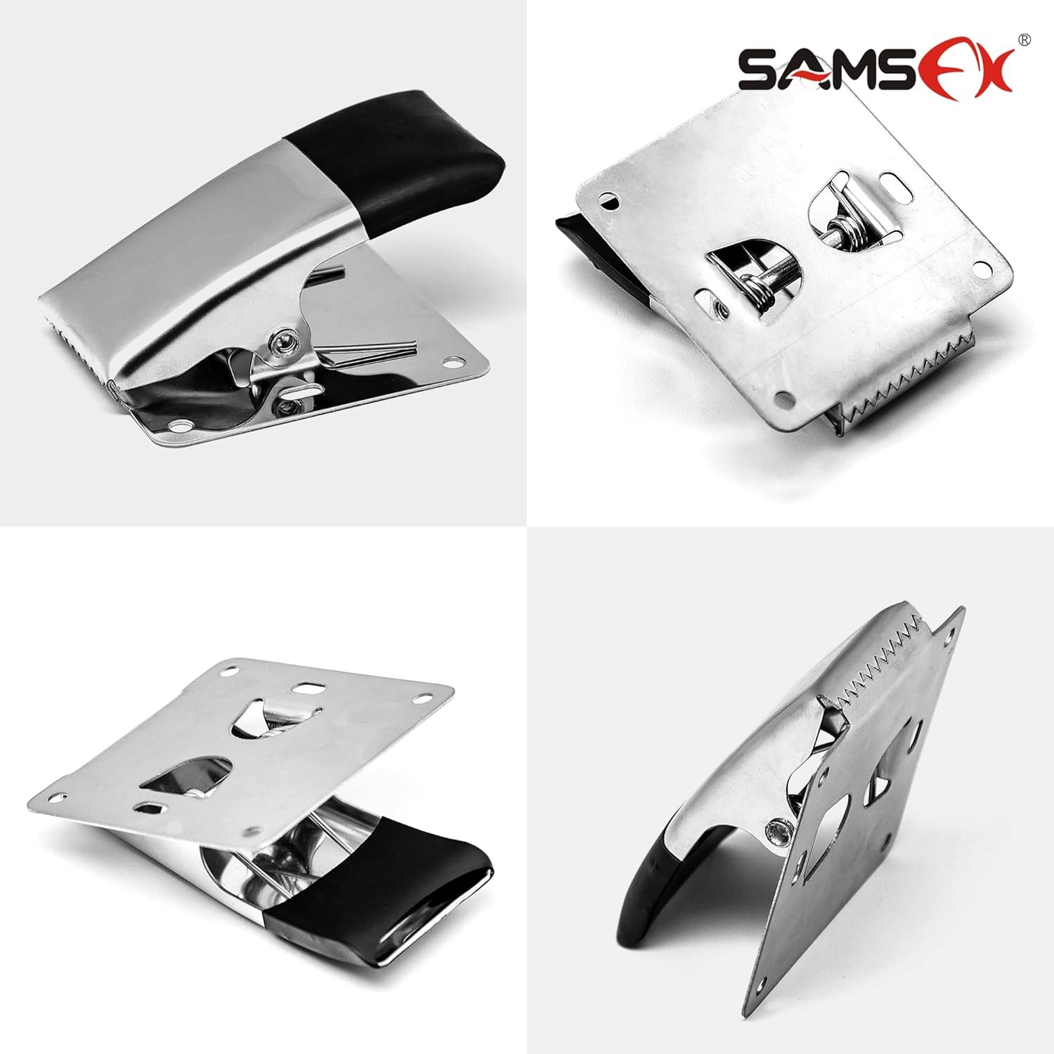 SAMSFX Fish Cleaning Board Tools Fillet Clamp with Black Grip