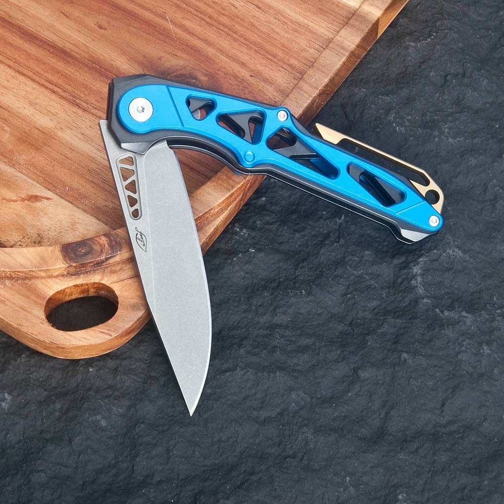 2pcs Pocket Knife, D2 Steel blade Aluminum Alloy Handle with Extra EDC Knife