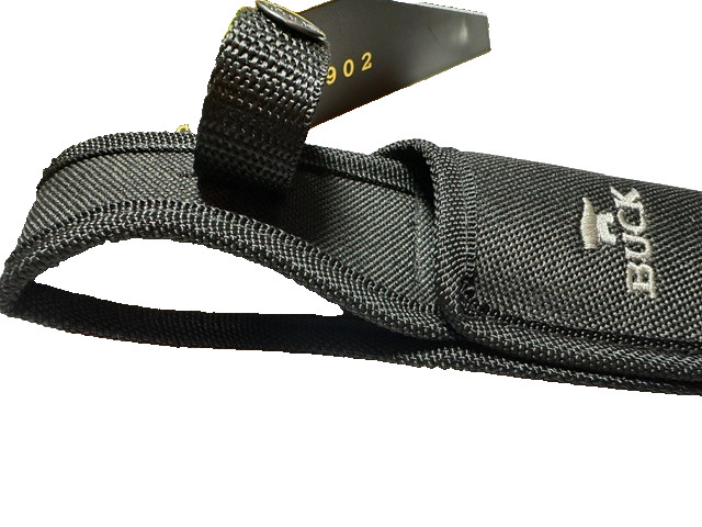 Vanguard Series Buck Style Fixed Blade Hunting Knife Black w/ Sheath – New InBox