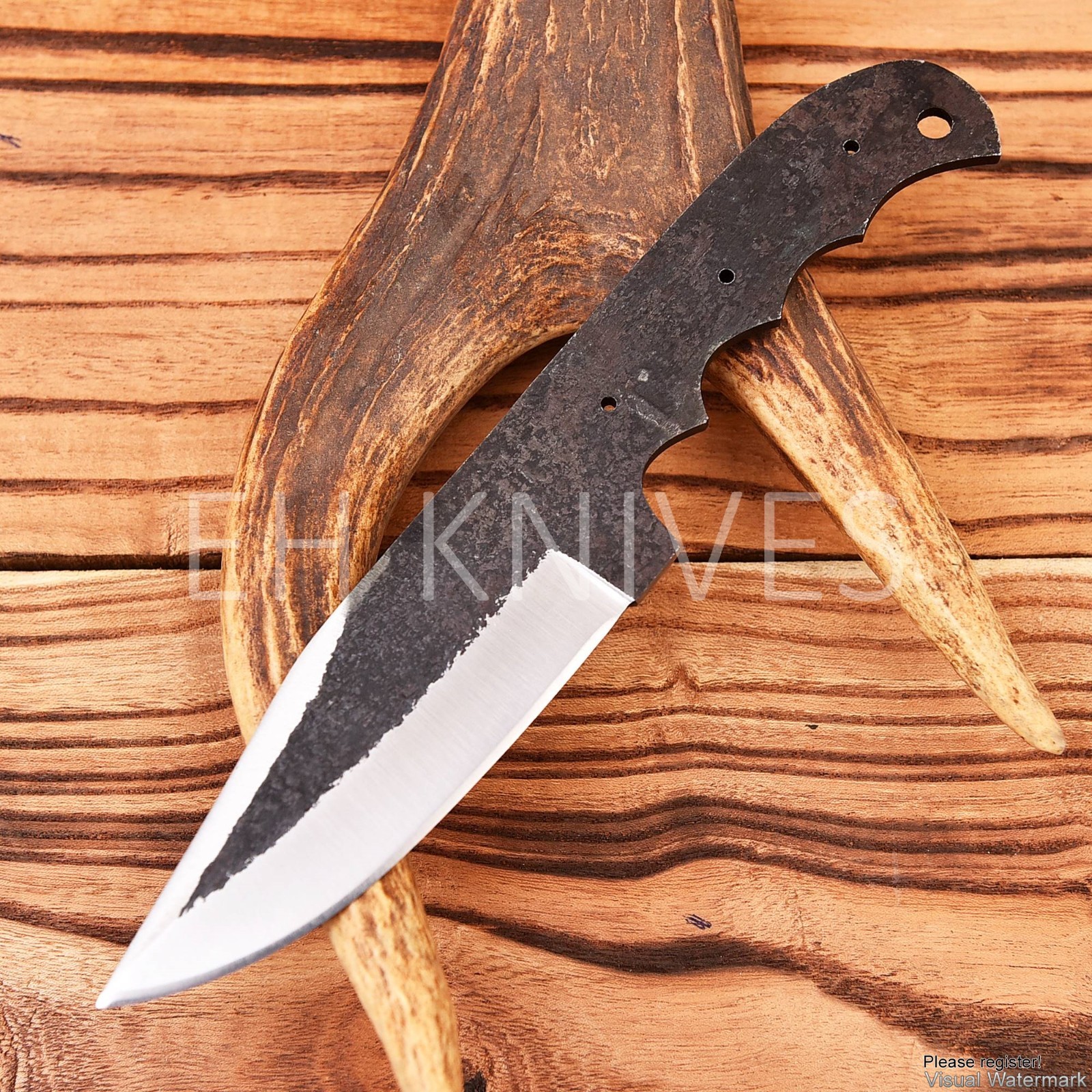 8” Lot Of 10 Handmade Carbon Steel Hunting Sharp Skinner Blank Blade Knives