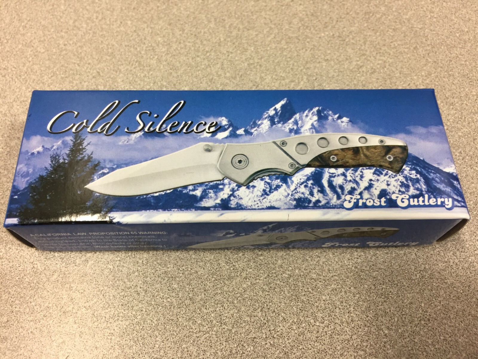 Frost Cutlery 15-944RT Cold Silence Brown/Silver 8 in. Tactical Folder Pocket K