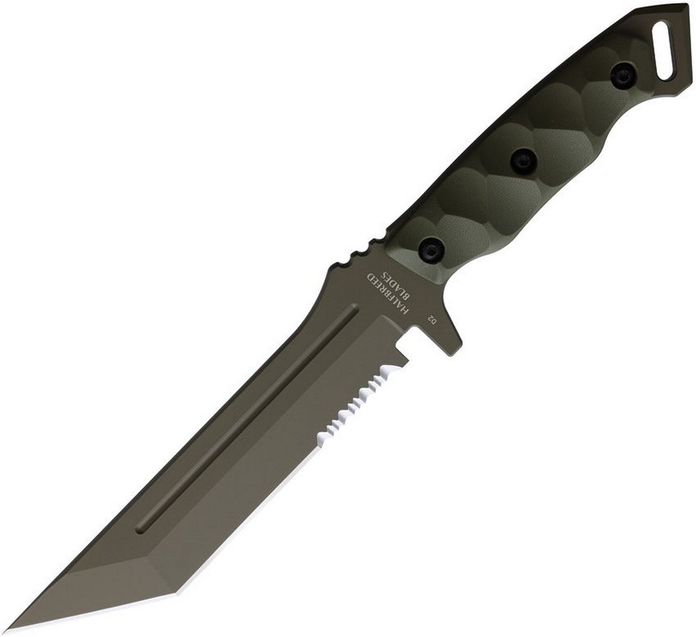 Halfbreed Blades Medium Infantry Fixed Knife OD Green G10 Handle – MIK-05PS-OD