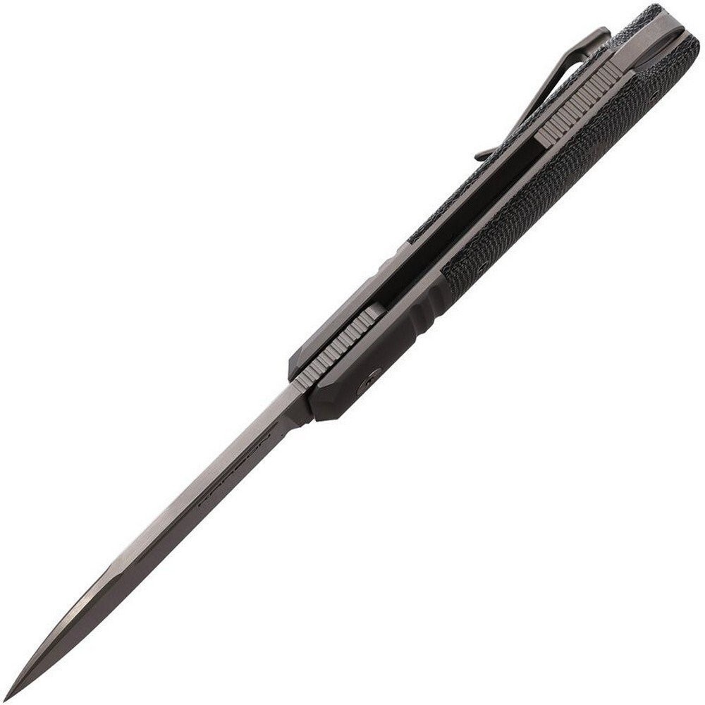 Karbon Ahoy Framelock Folding Knife Stainless Blade w/ Black Micarta – KARB102